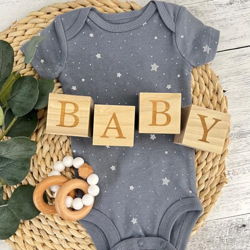 Custom Engraved Name Blocks for Baby