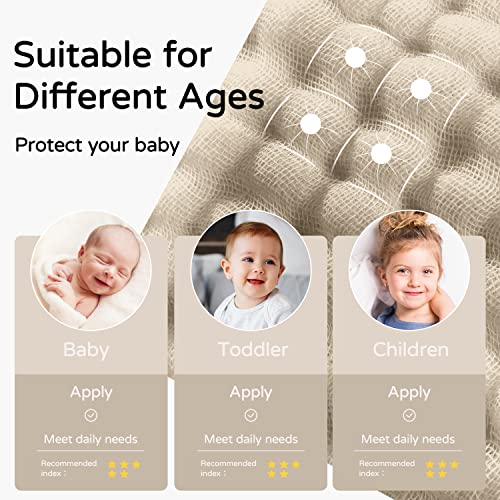 Yoofoss Hooded Baby Towels 2 Pack Muslin Organic Cotton 1