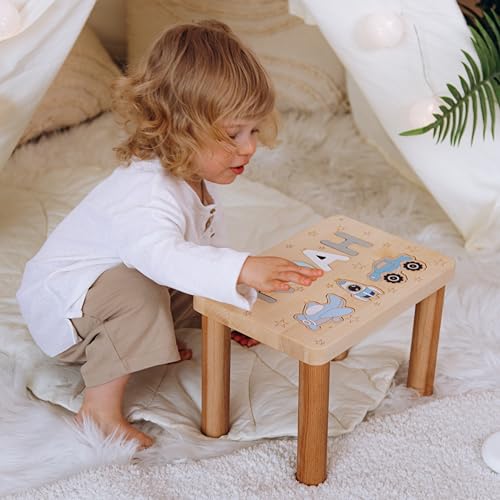 Personalized Name Wooden Toddler Stool