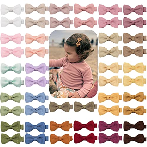 CLLOT 50PCS Baby Hair Clips with Bows for Girls
