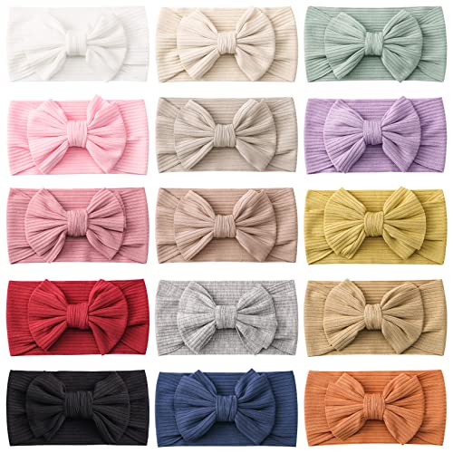 Jollybows 15 PCS Baby Girl Headbands with Bows