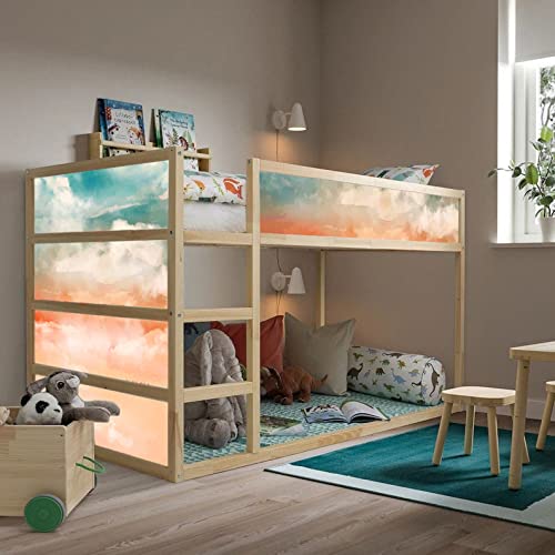 Muravie Pastel Clouds Wall Decals for Kura Bed 1