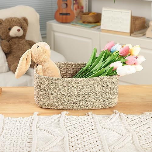 MiniArk 3-Pack Woven Storage Baskets 115x75x47 Mixed Brown