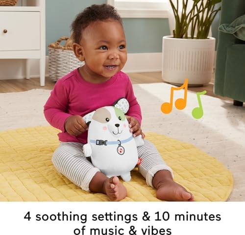Fisher-Price Calming Vibes Puppy Soother Sound Machine for Newborns
