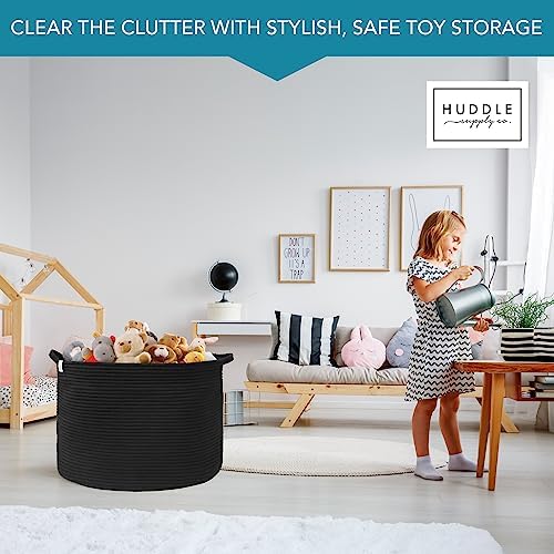 Huddle Supply Co Large Woven Rope Storage Basket 2PCs