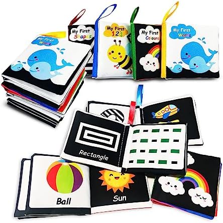Soft Cloth Baby Learning Book Toy Pack of 4