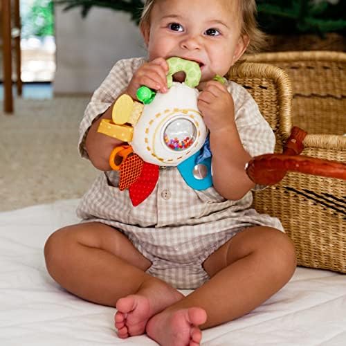 HABA Teether Cuddly Rainbow Round - Soft Activity Toy with Rattling Teething Elements 1