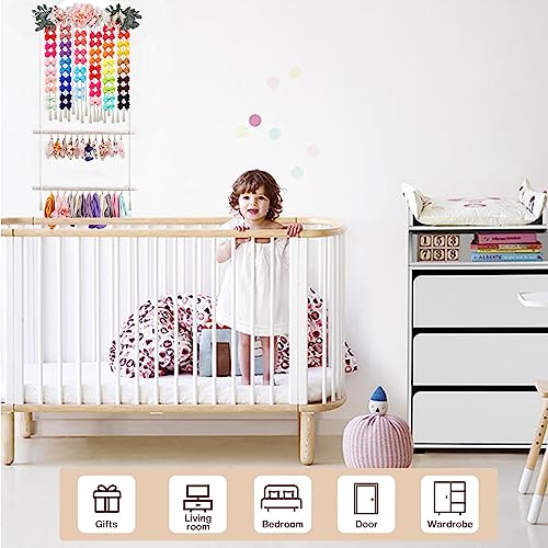 Cherrboll Hair Bow Holder for Girls 24 Hooks Organizer