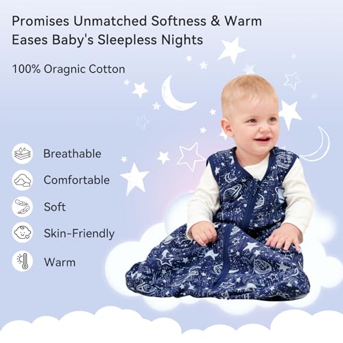 Baby Sleep Sack 6-12 Months 3 Pack 100 Cotton