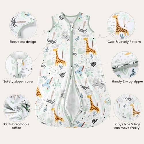 Yoofoss Baby Sleep Sack 6-12 Months 100 Cotton 05 TOG