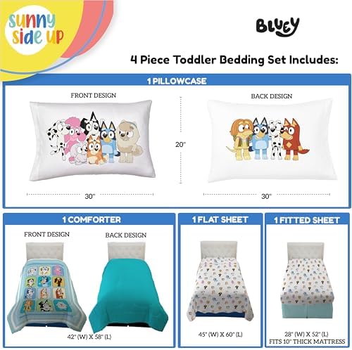 Sunny Side Up Bluey Friends Toddler Bedding Set