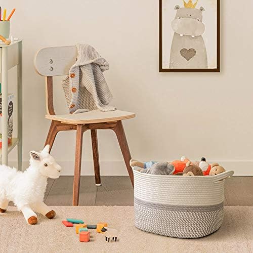 CHICVITA Square Woven Basket with Handles for Storage