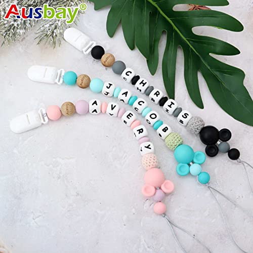 Personalized Pacifier Clip with Name - Custom Baby Gift Pink