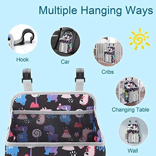 Accmor Hanging Baby Diaper Caddy Organizer Black