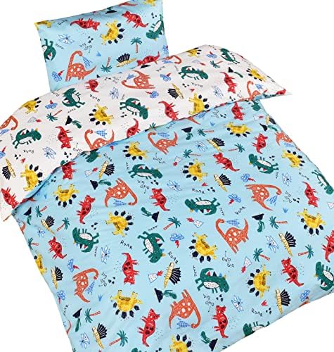 MEJU Dinosaur Duvet Cover Set 43 x 59 Pillowcase 13 x 19