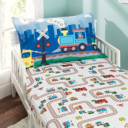 EVERYDAY KIDS Choo Choo Train Toddler Sheet Set - 2 Piece