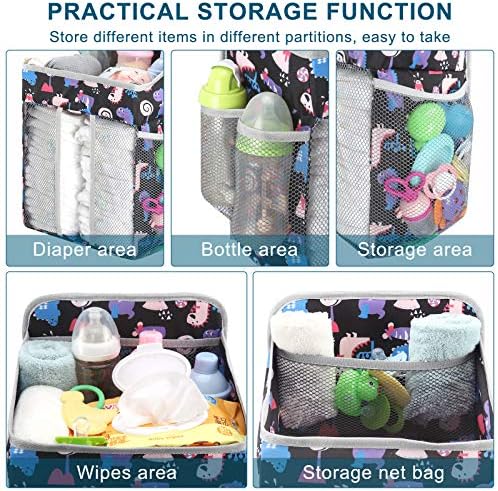 Accmor Hanging Baby Diaper Caddy Organizer Black