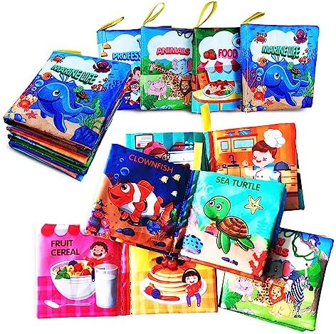 AMINFUN Soft Cloth Baby Book Toy Pack of 4 1