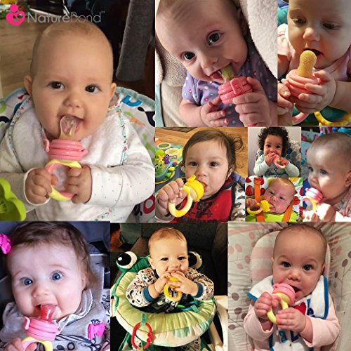 NatureBond Baby Food Feeder 2 Pack - Teething Weaning Aid