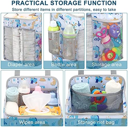 Accmor Hanging Diaper Caddy Organizer for Crib White